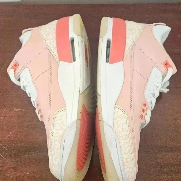 NIKE Air Jordan Retro 3 Rustic Pink EUC Size 10 - Picture 5 of 11